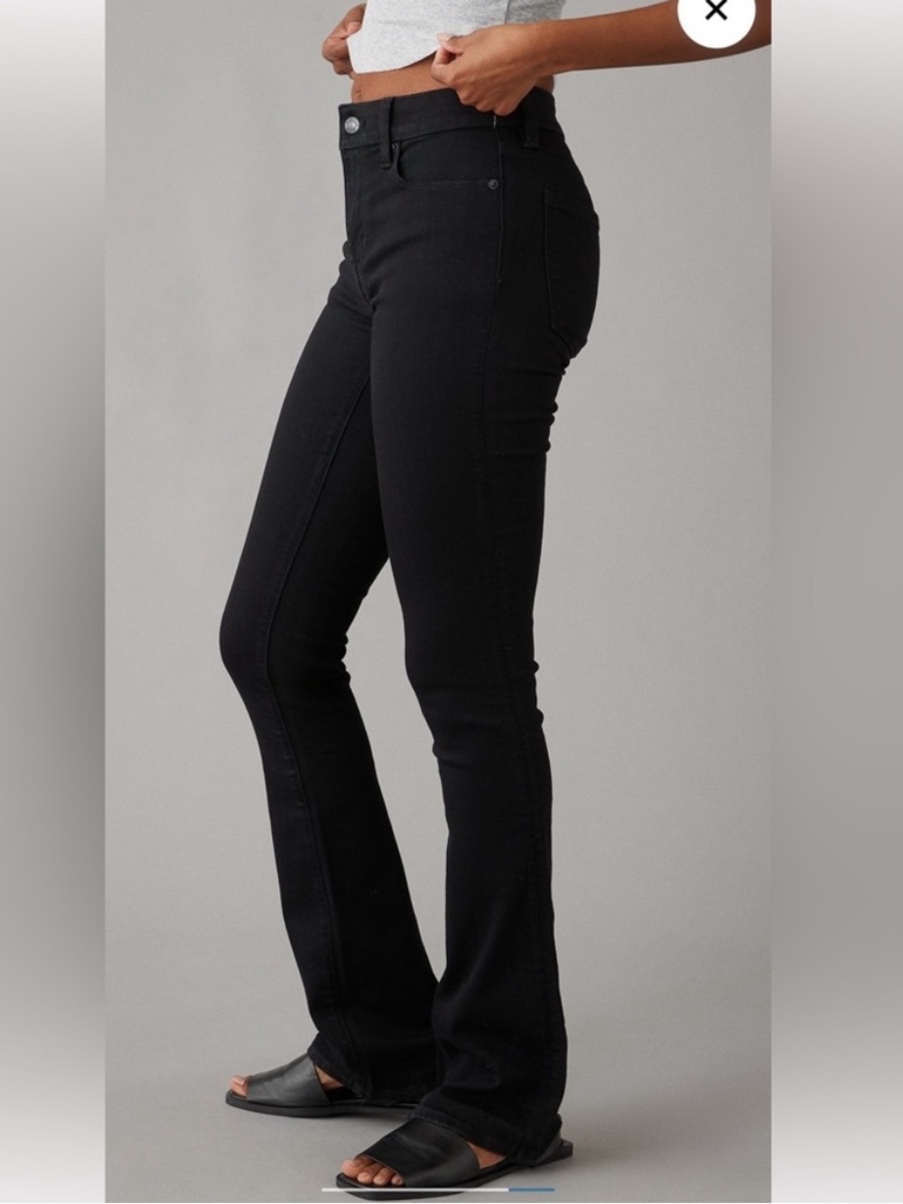American Eagle High-Rise Skinny Kick Jeans Black Size 10 NWT